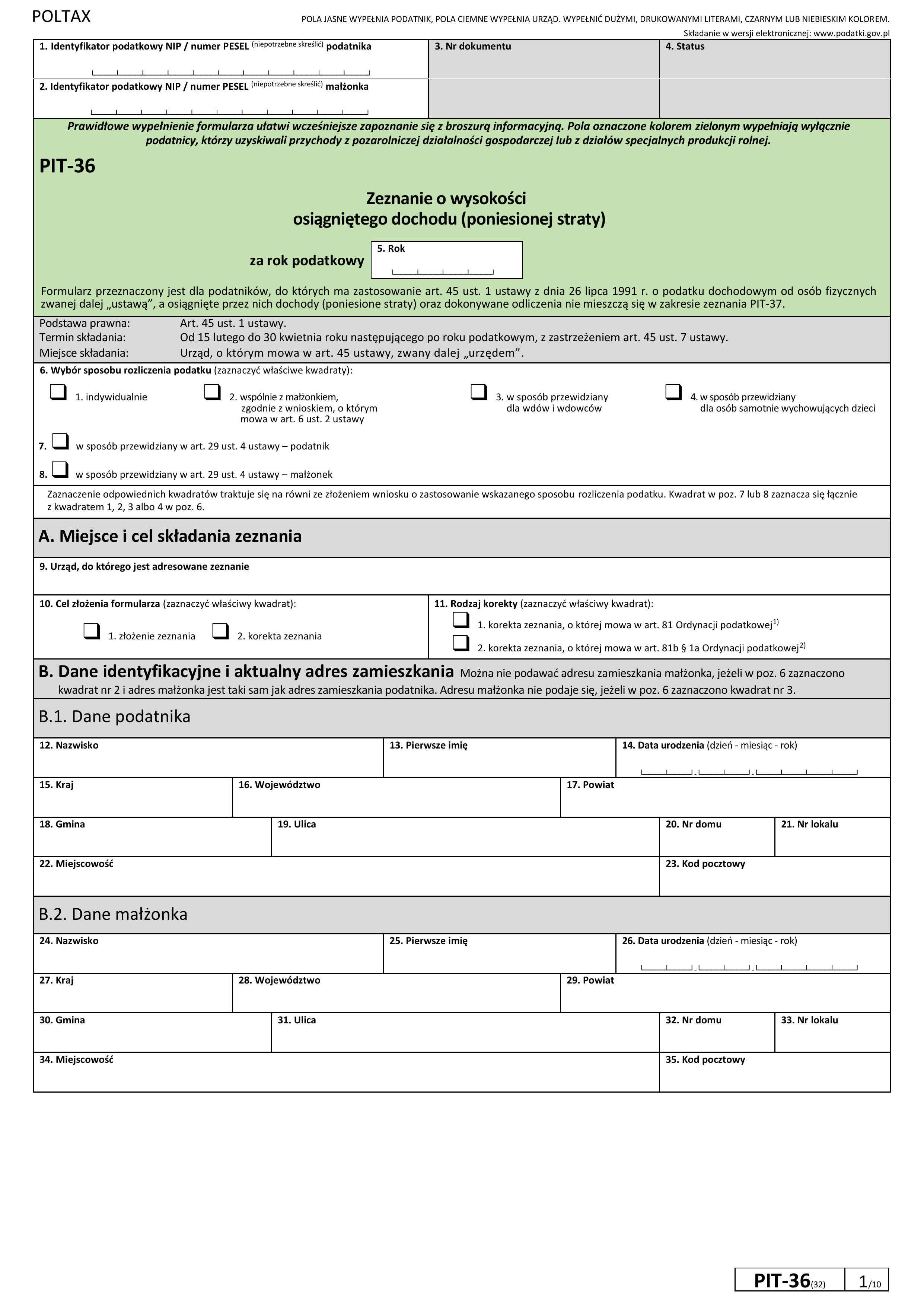 pit-36 form