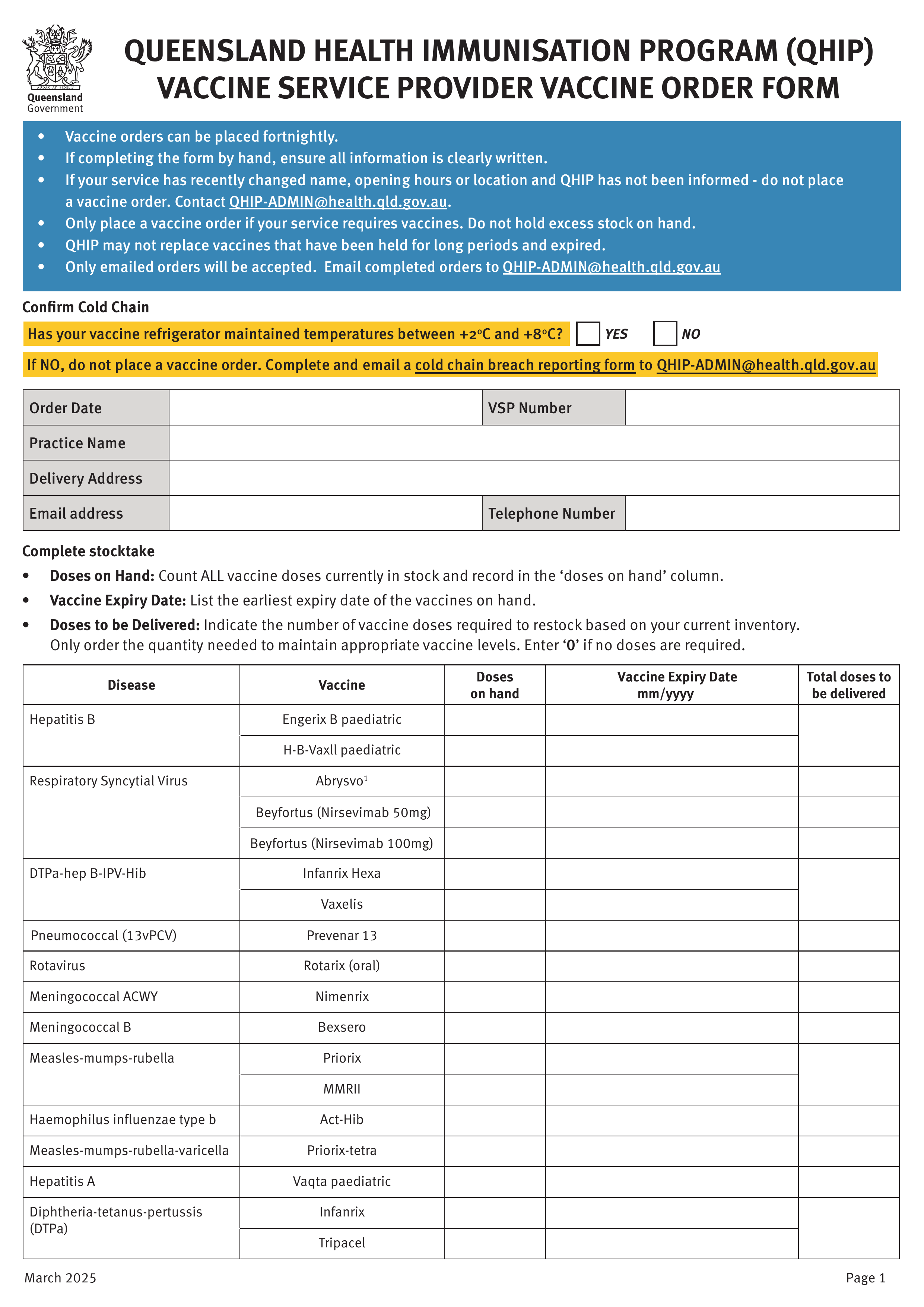 qhip-order form