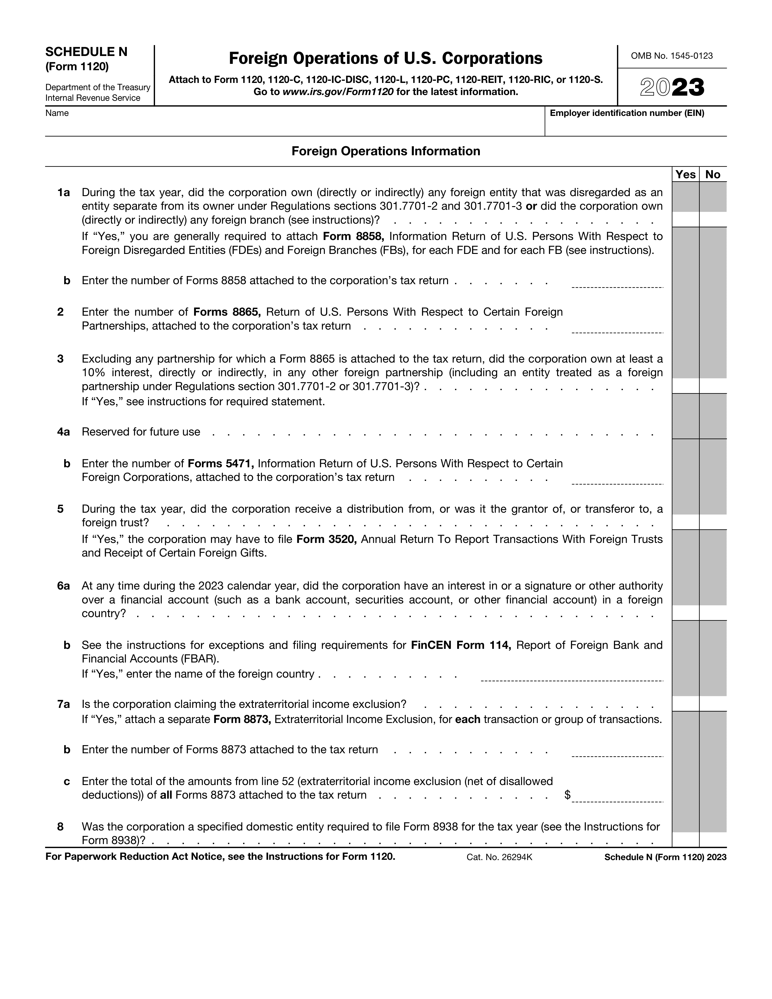 schedule-n-1120 form