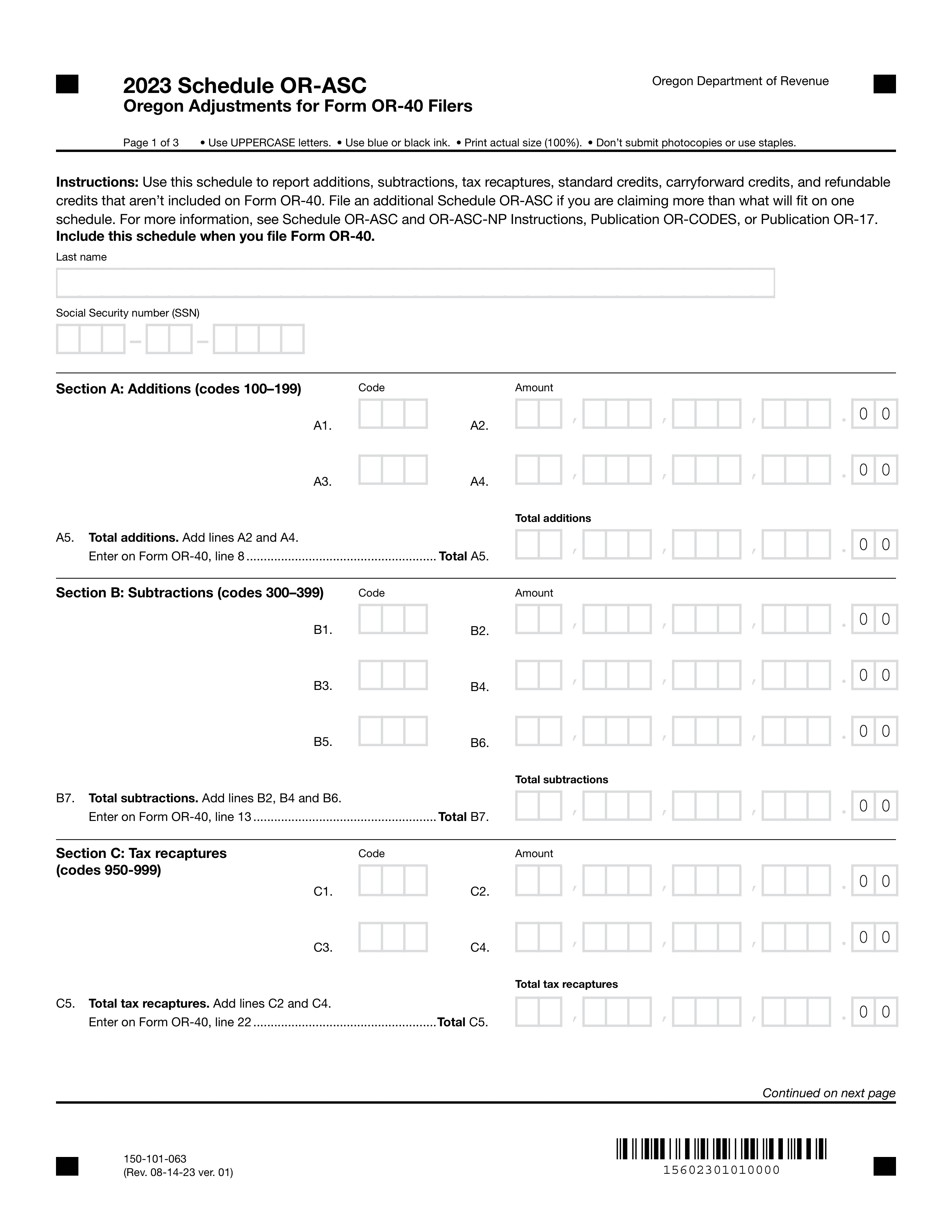 schedule-or-asc form