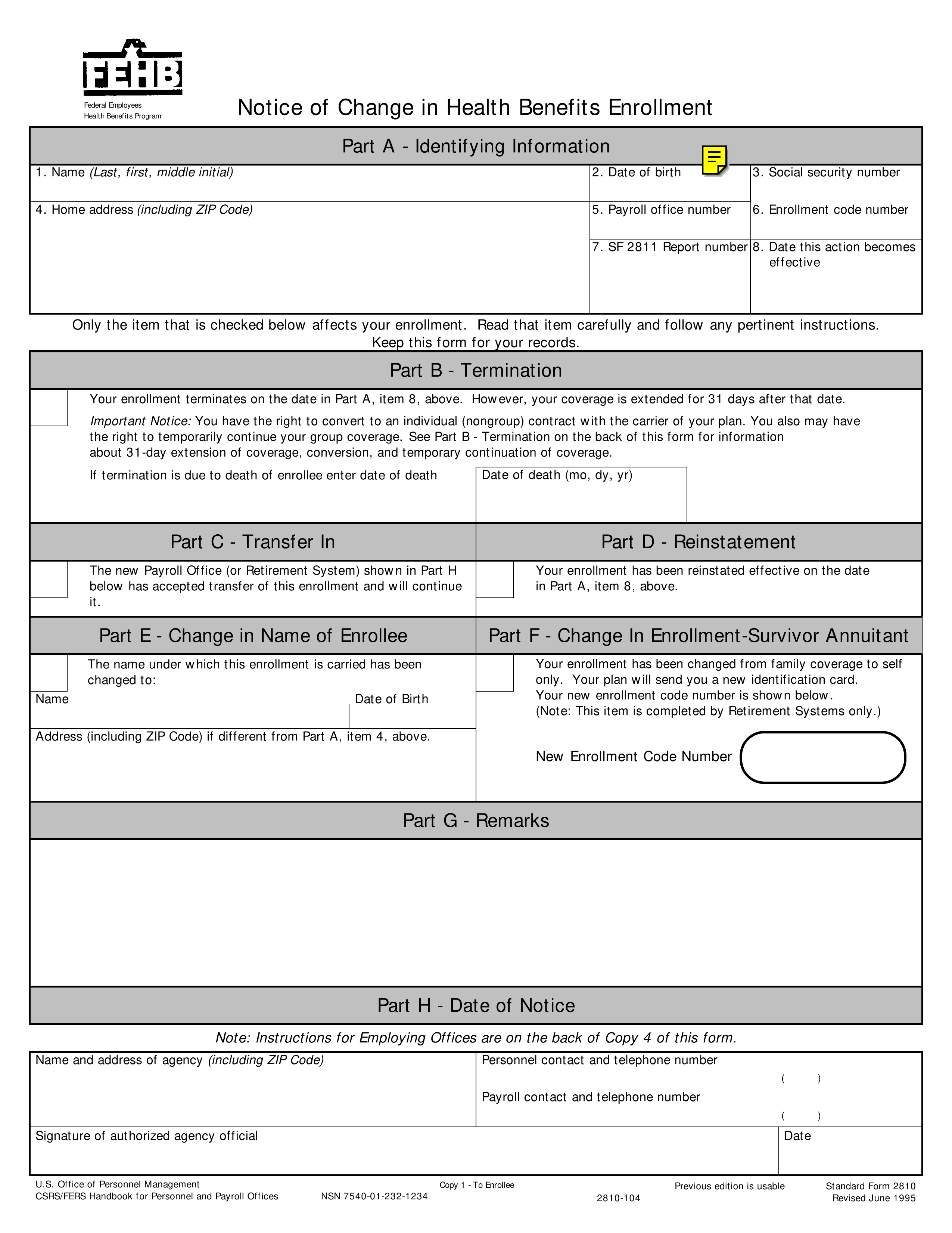 sf-2810 form