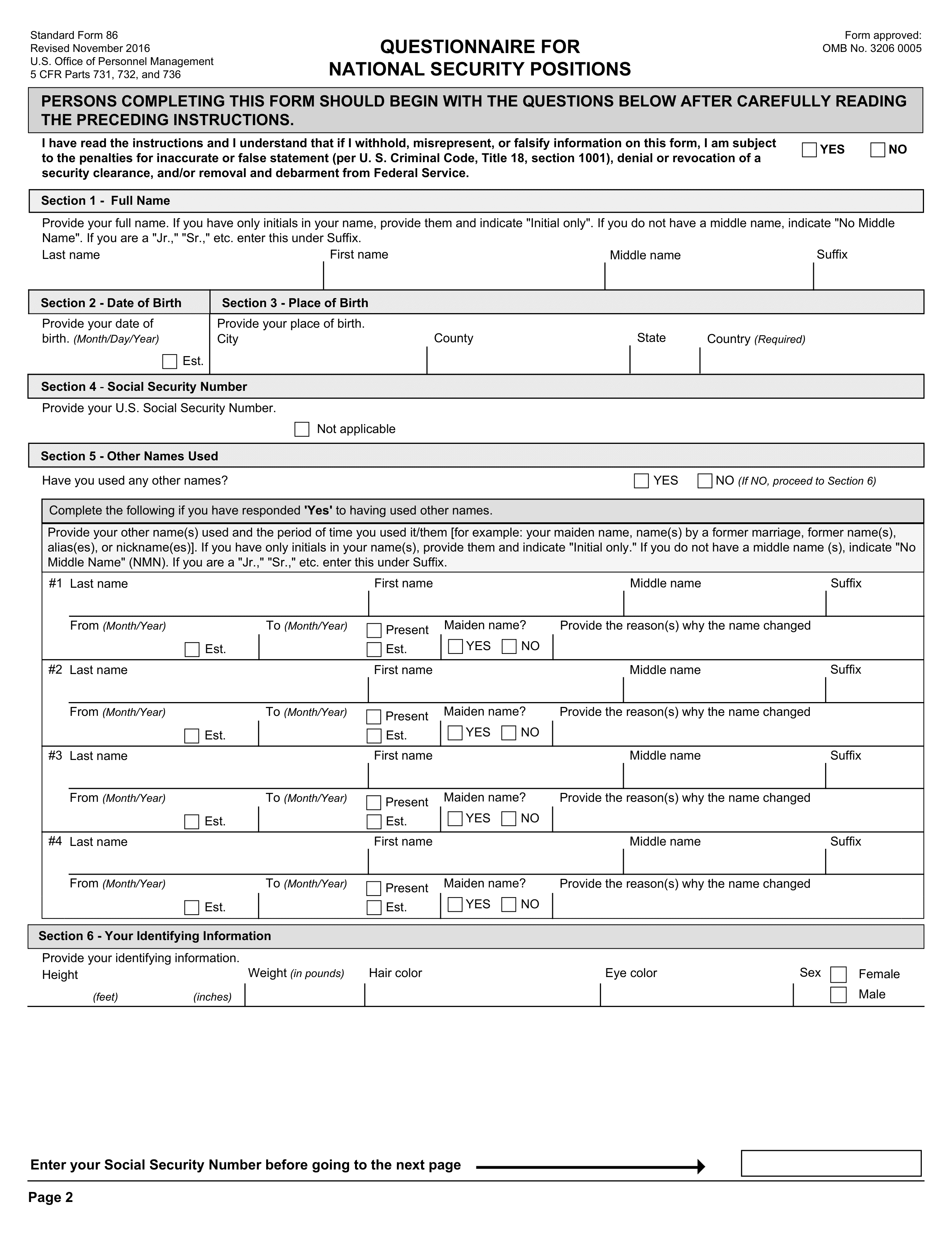 SF 86 Form 2023-2024: How to Fill and Download - PDF Guru