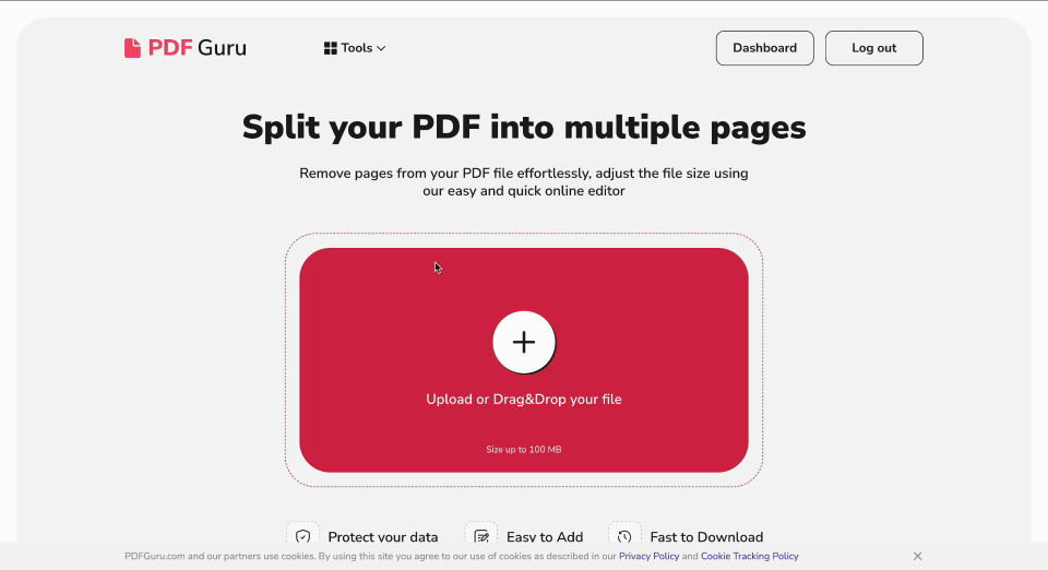 How to split PDF pages with PDF Guru