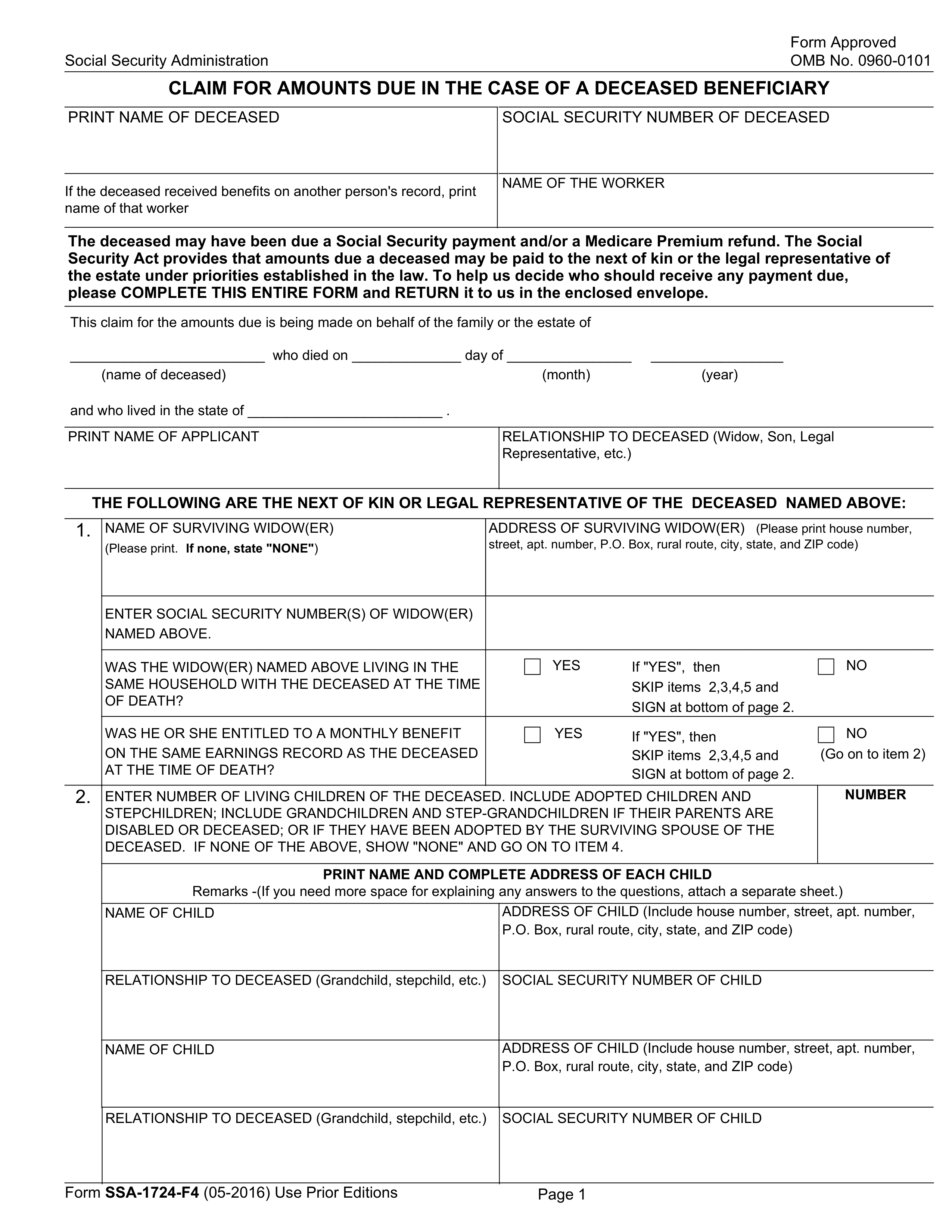 ssa-1724 form