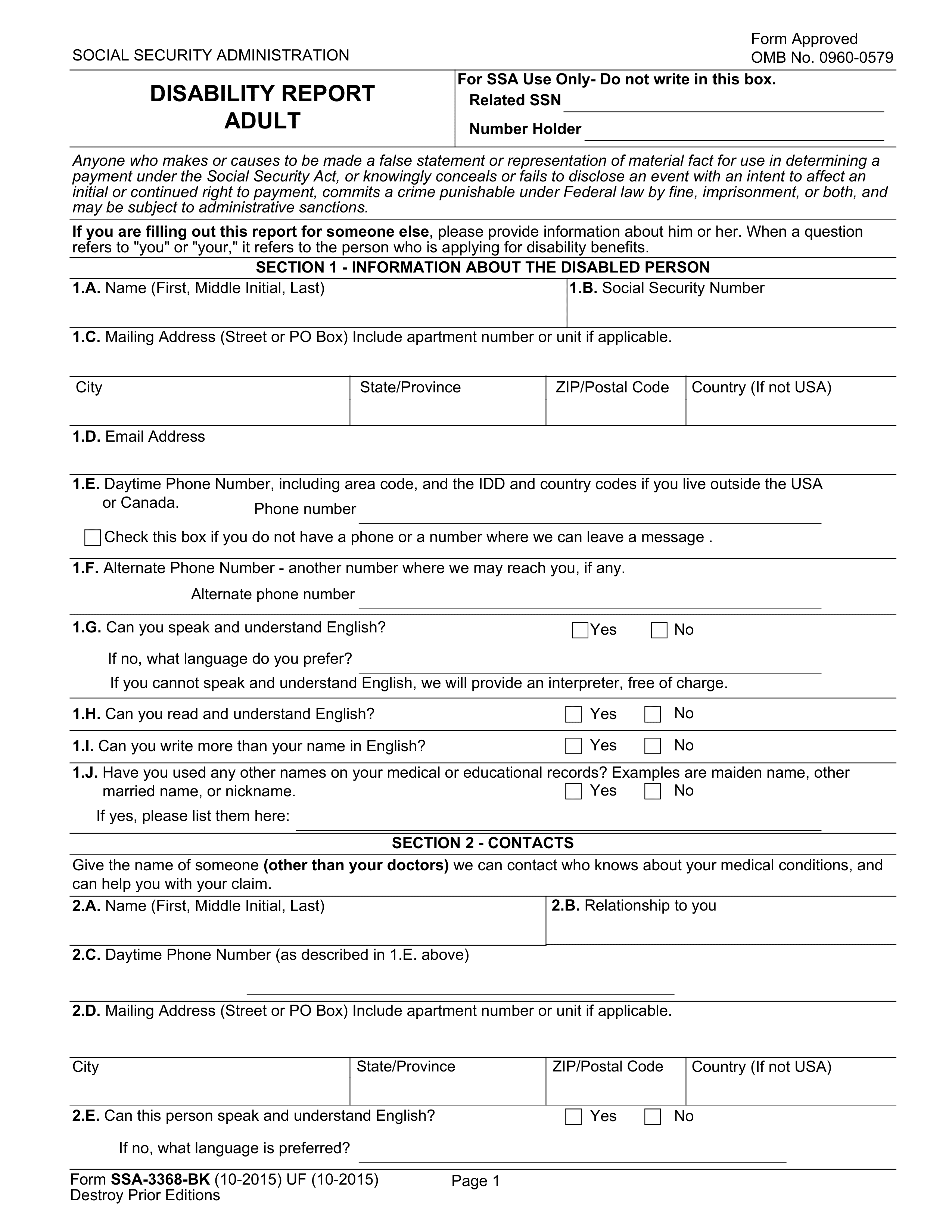 ssa-3368 form