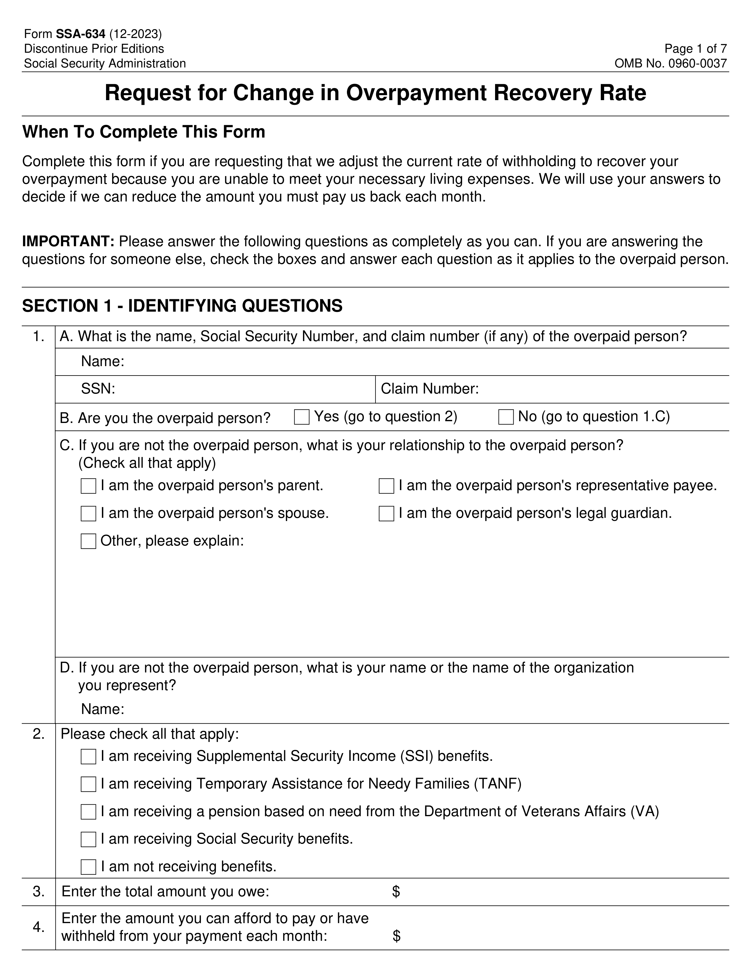 ssa-634 form