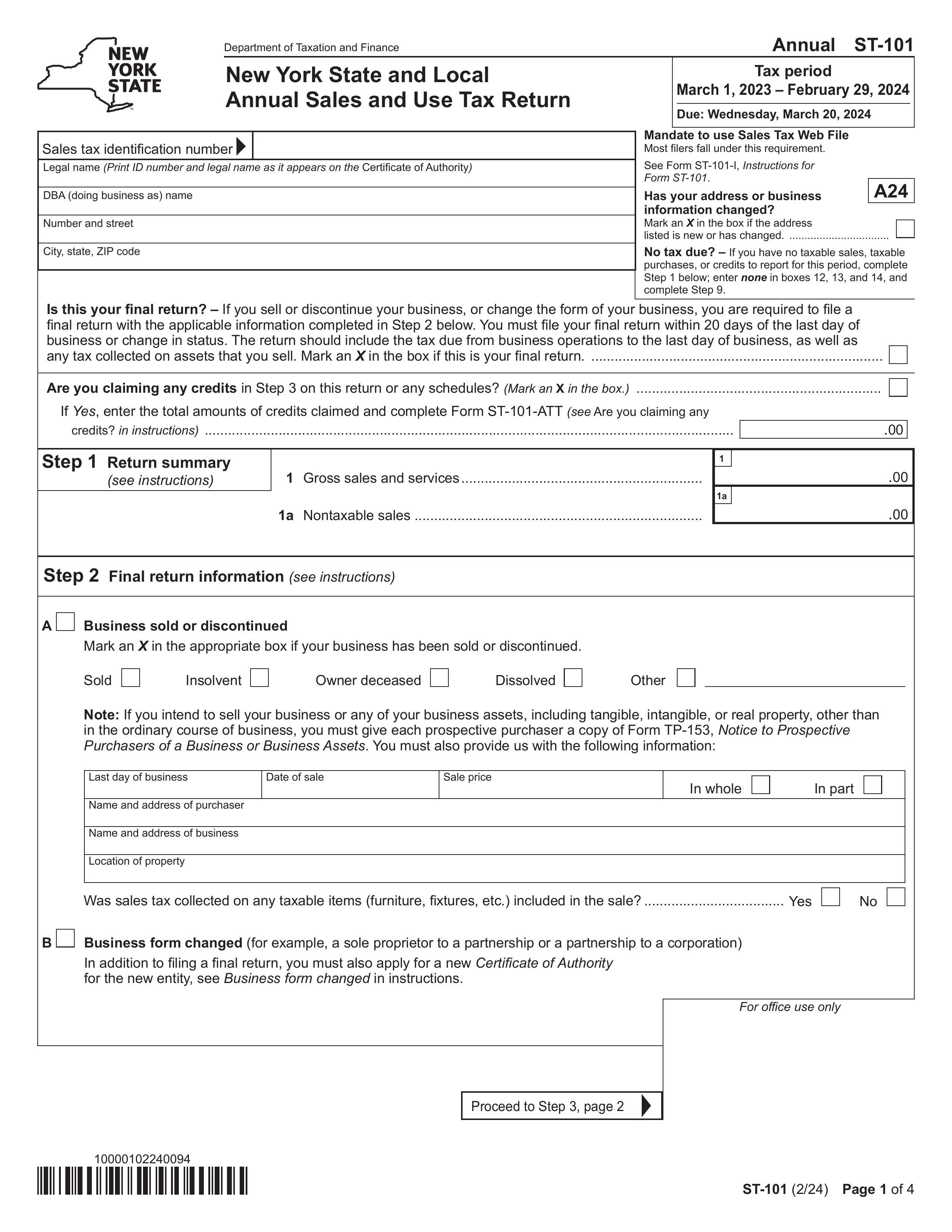 st-101 form