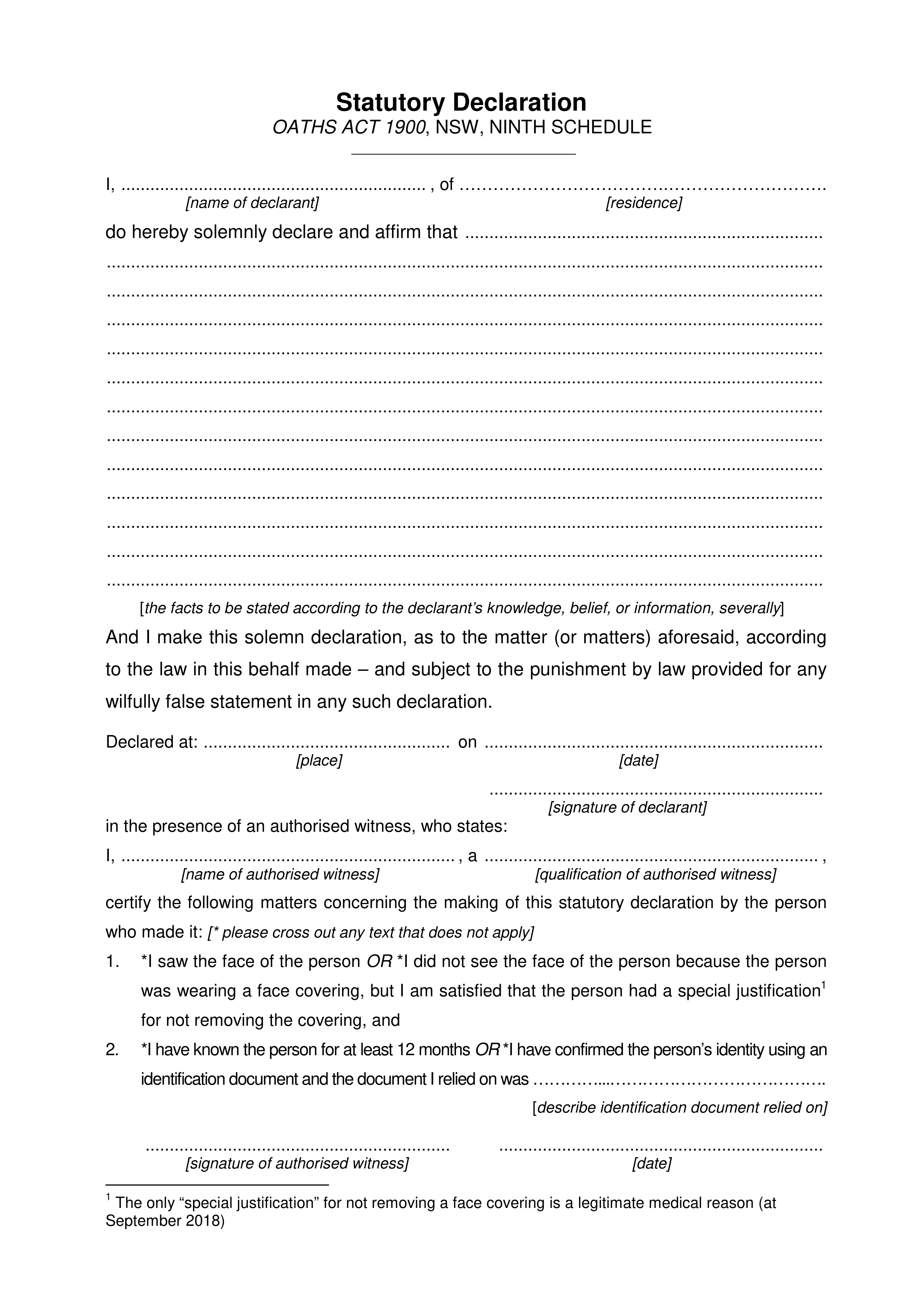 statutory-declaration-nsw form