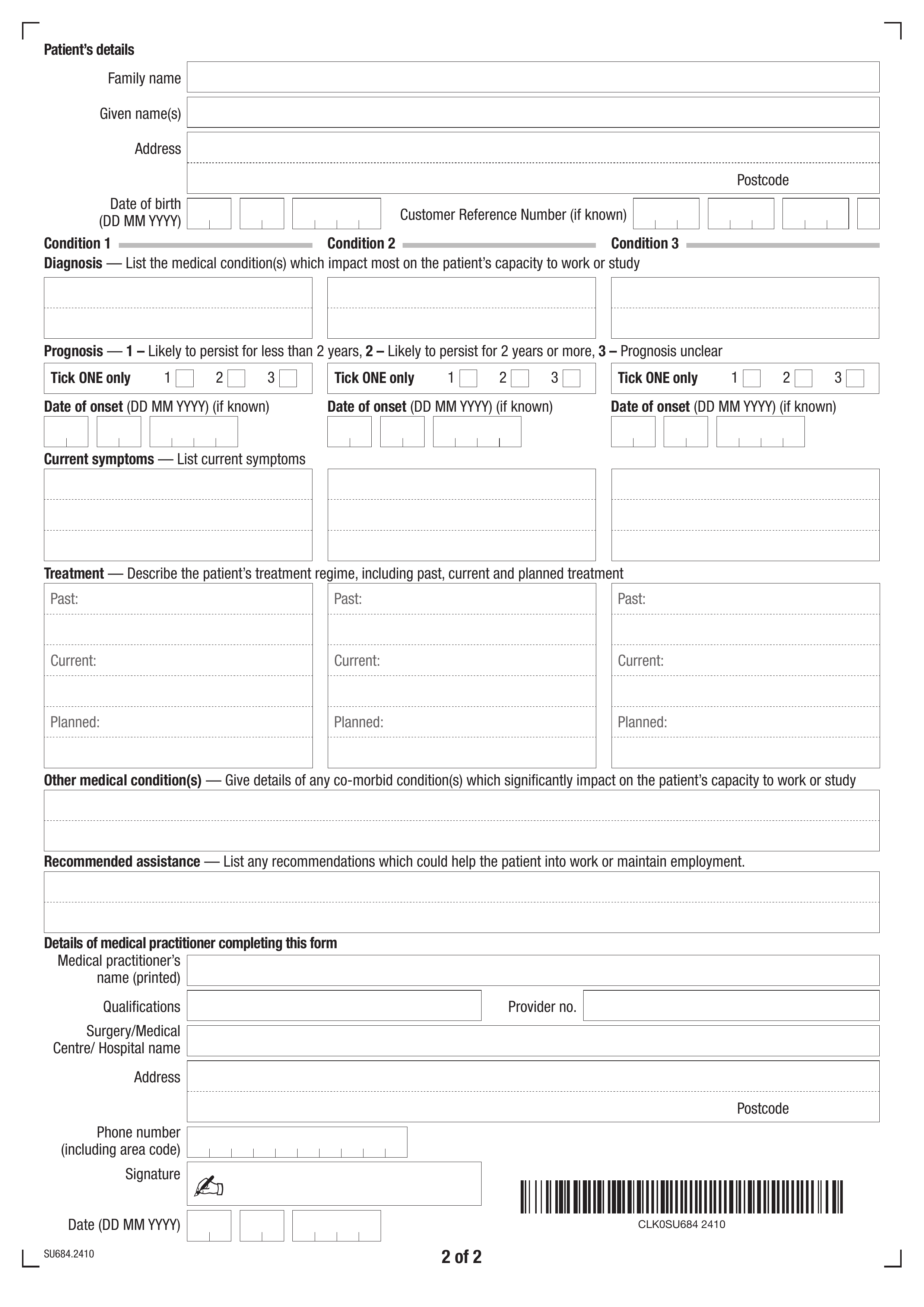 su684 form