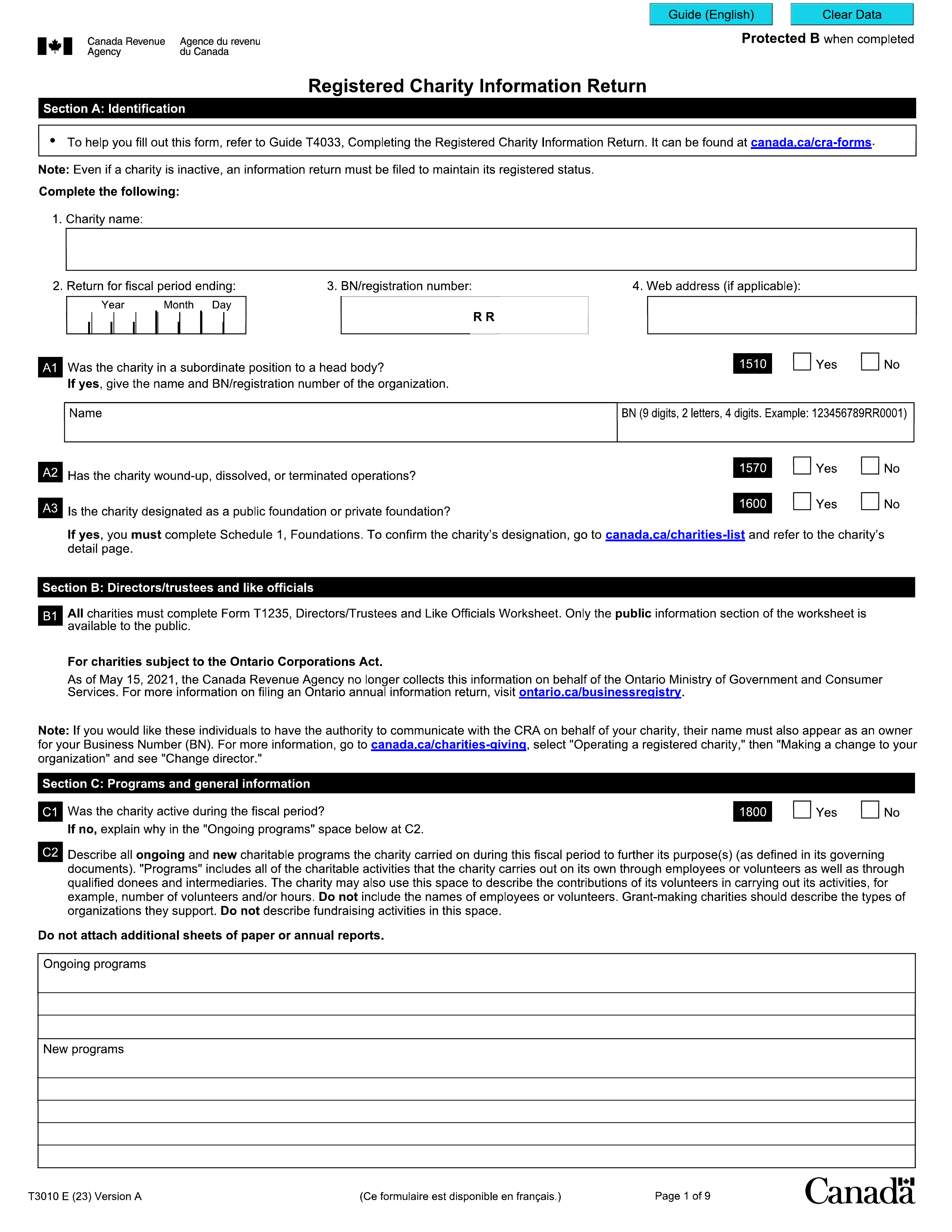 t3010 form