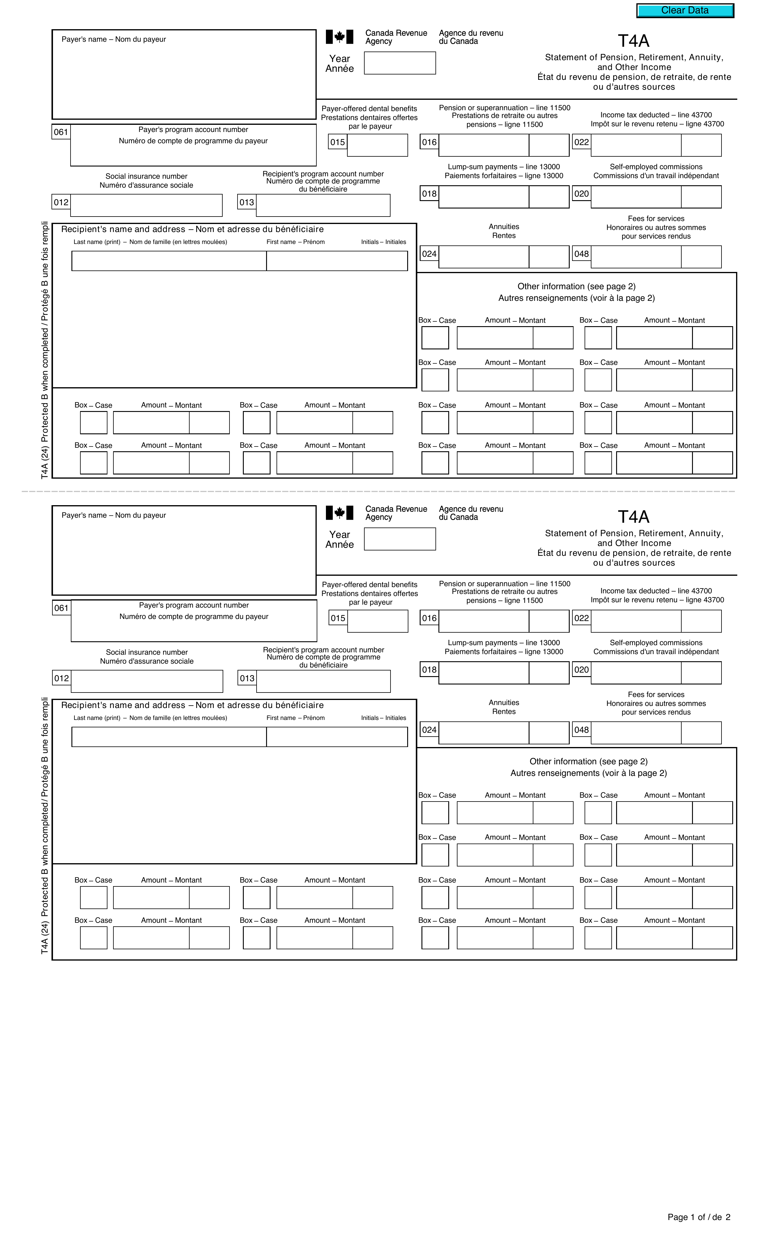 t4a form