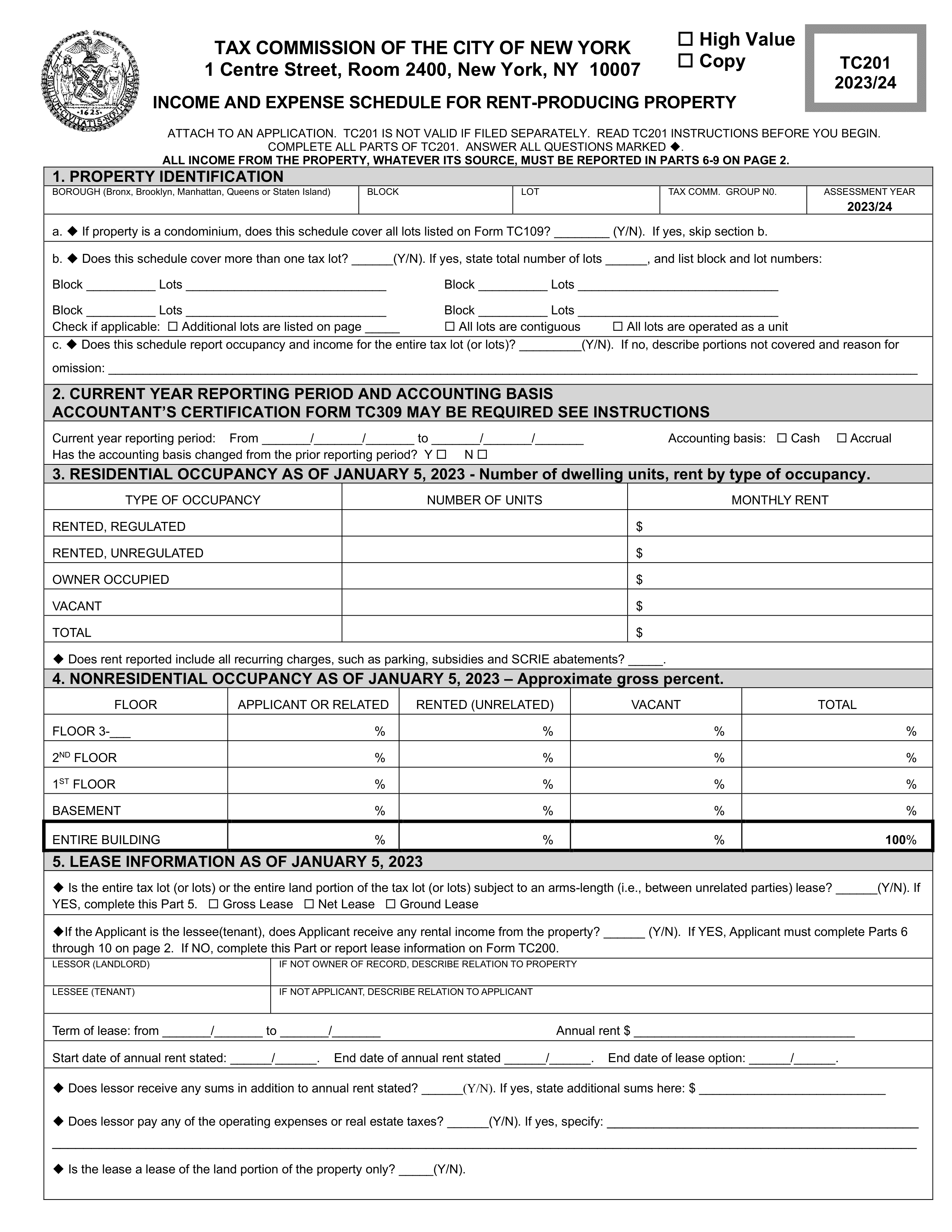 tc-201 form