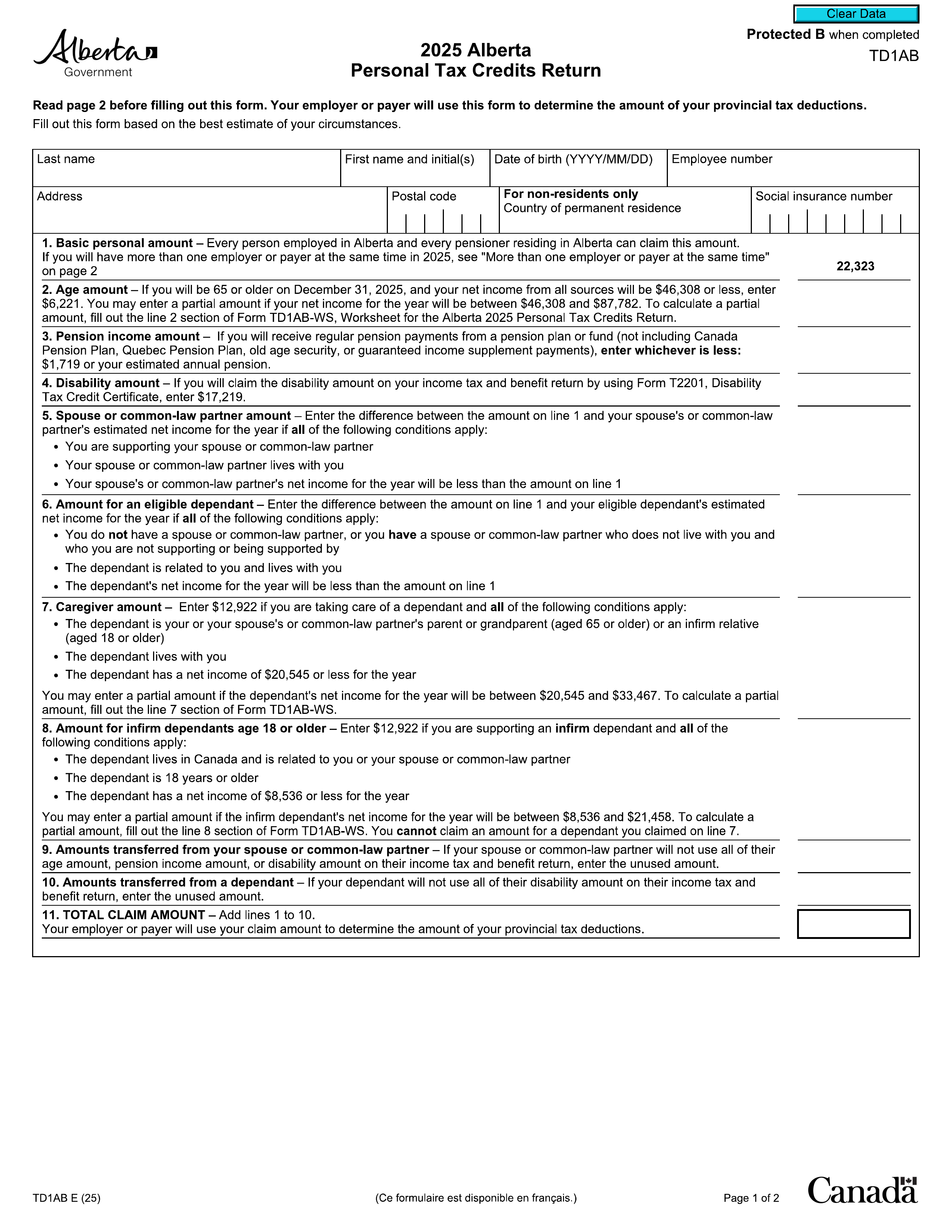 td1ab form