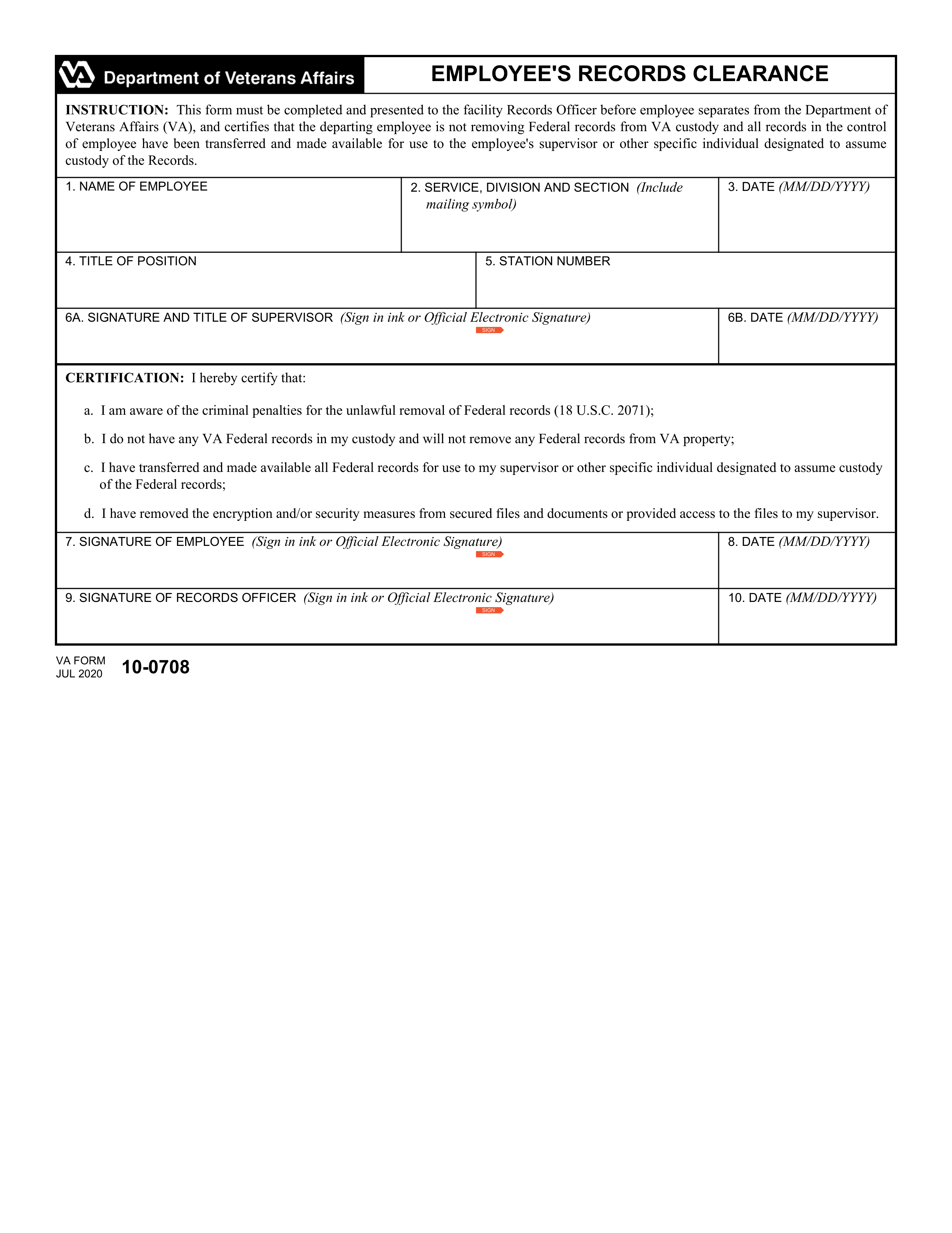 va-10-0708 form