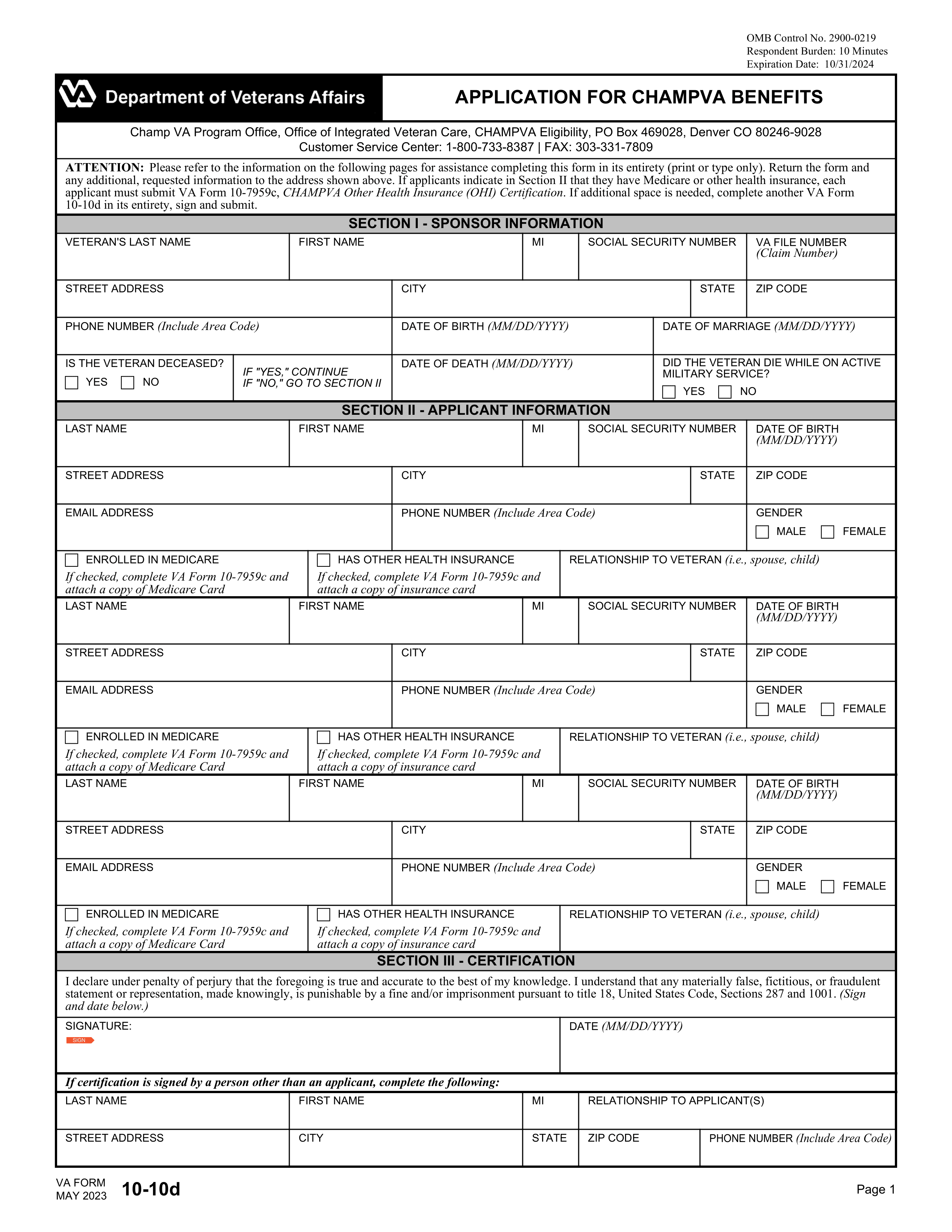 va-10-10d form