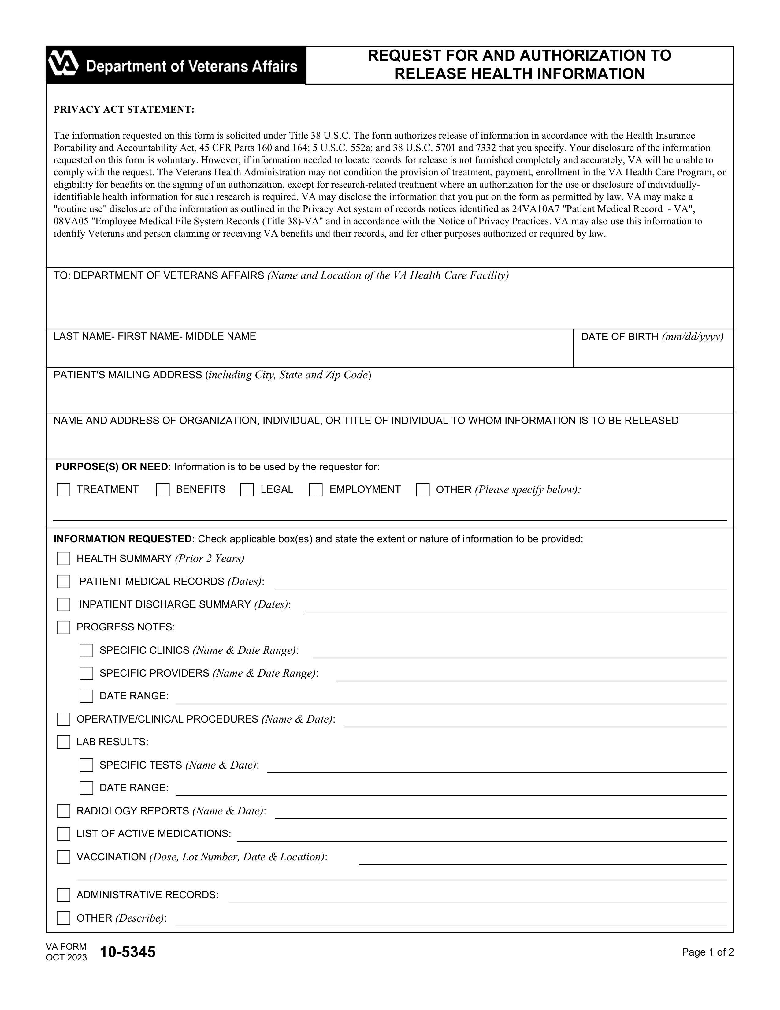 va-10-5345 form