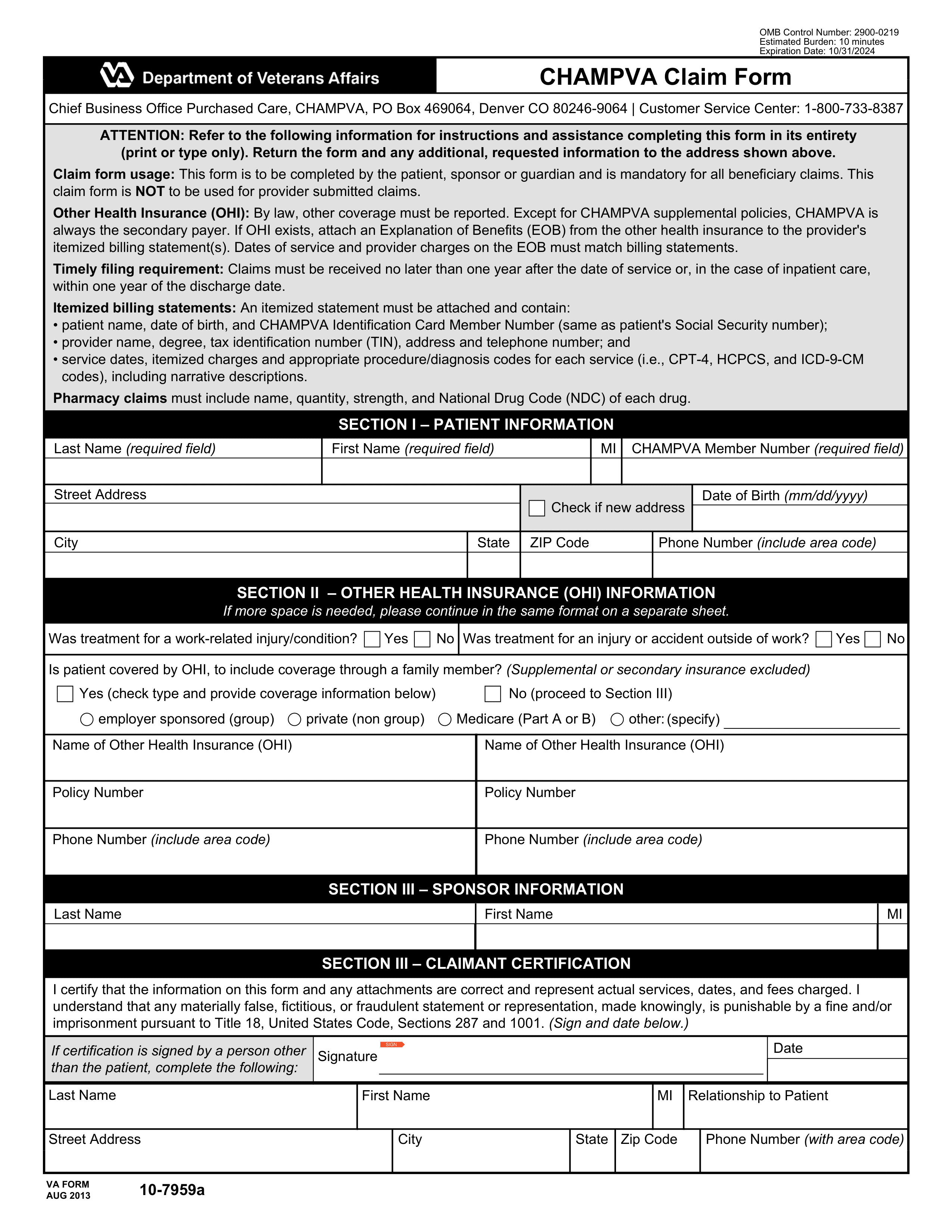 va-10-7959a form