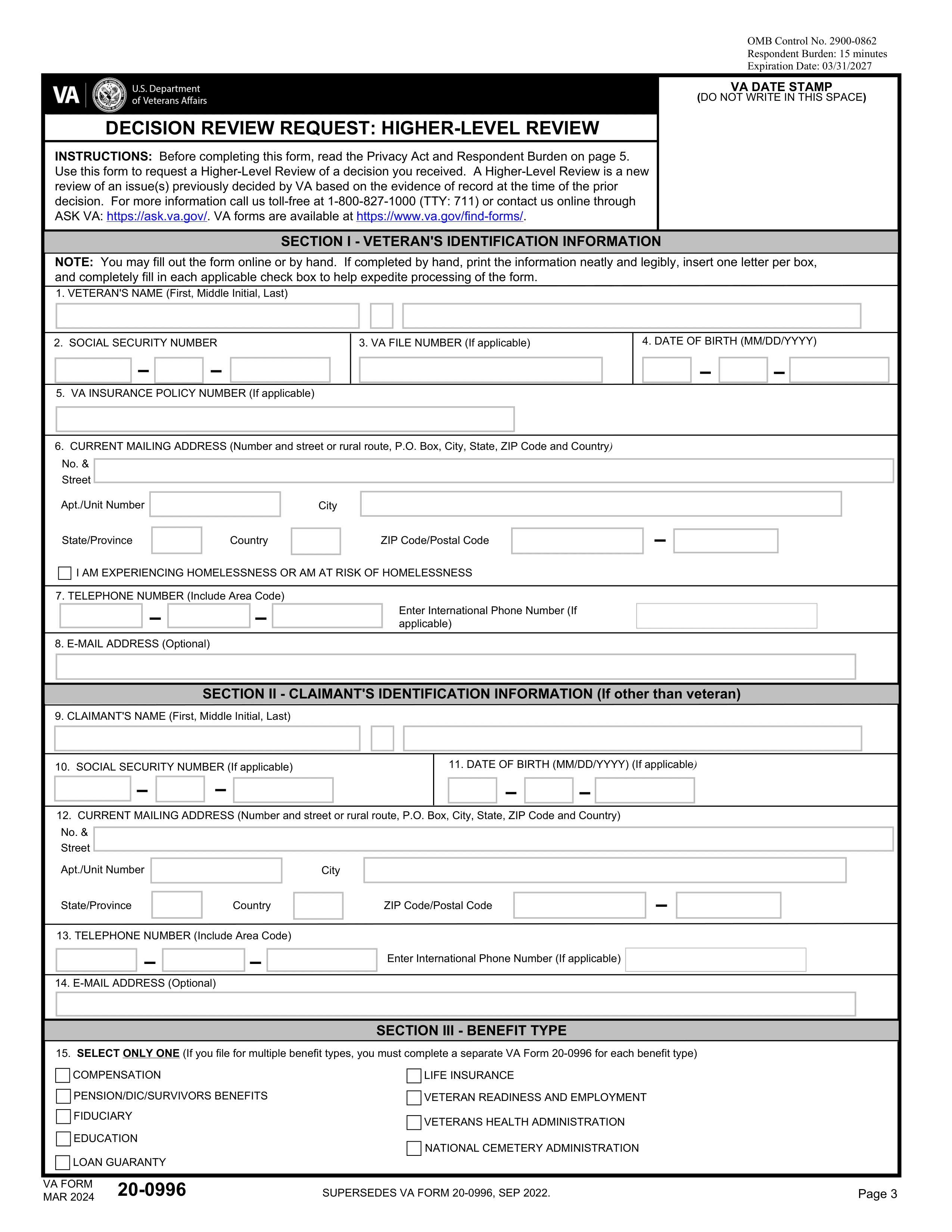 va-20-0996 form