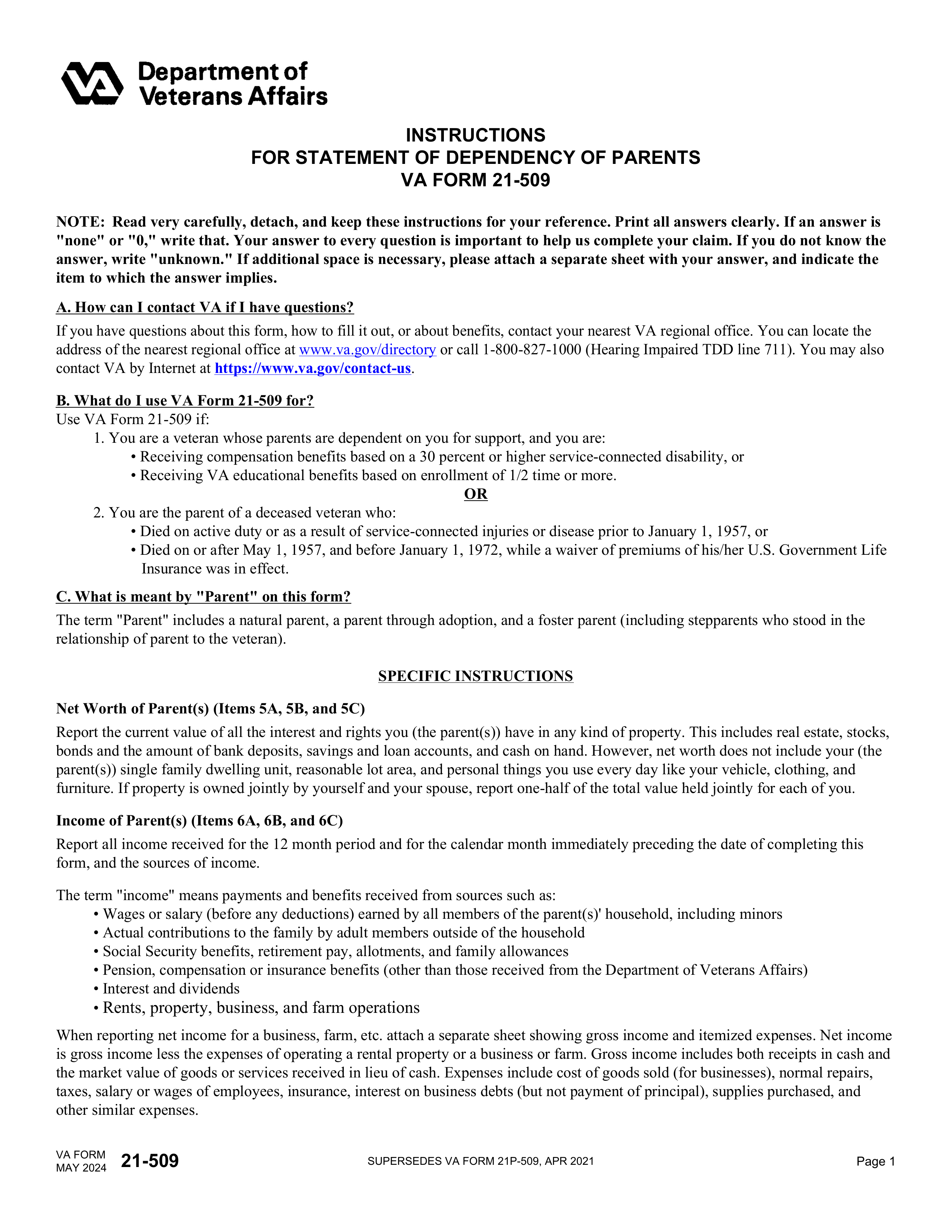 va-21-509 form
