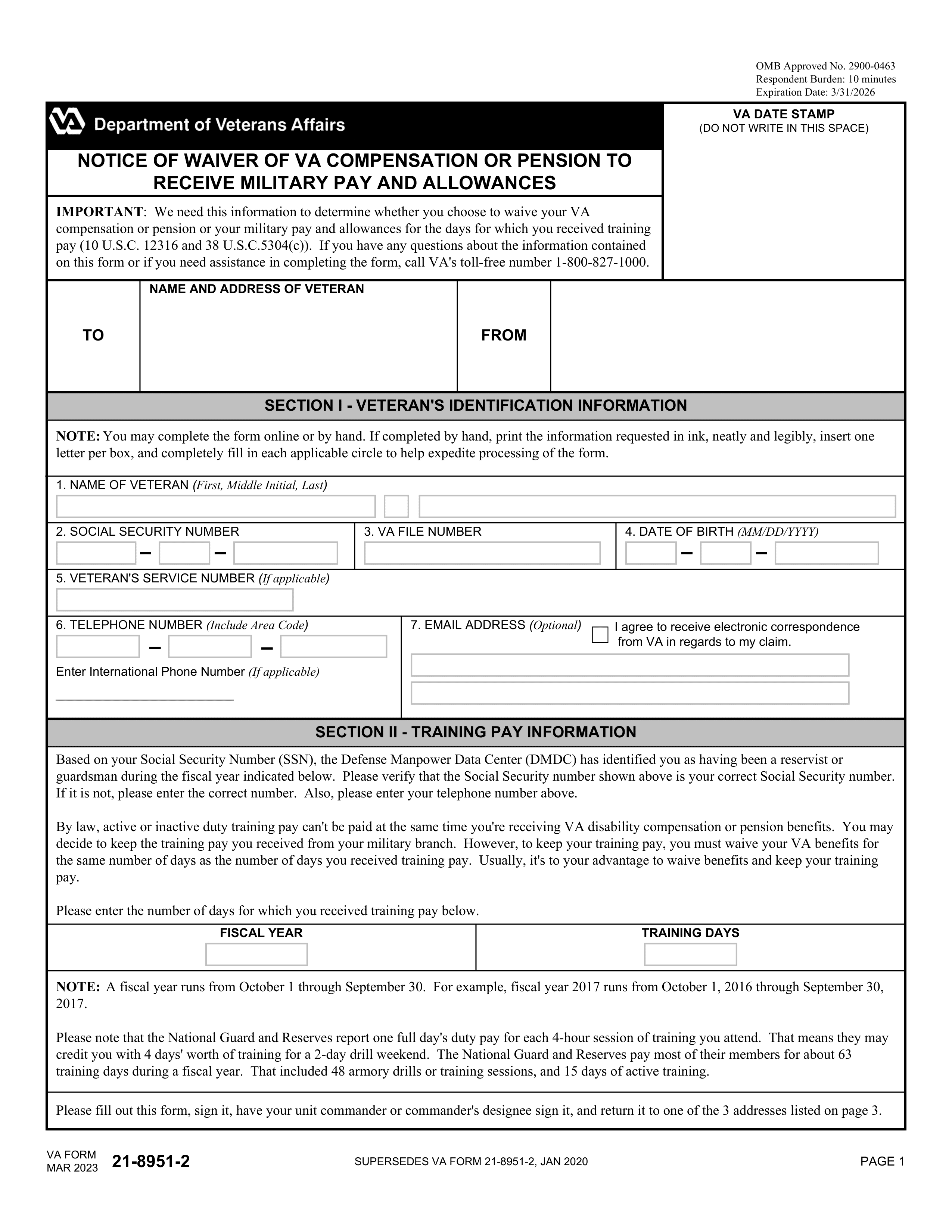 va-21-8951-2 form