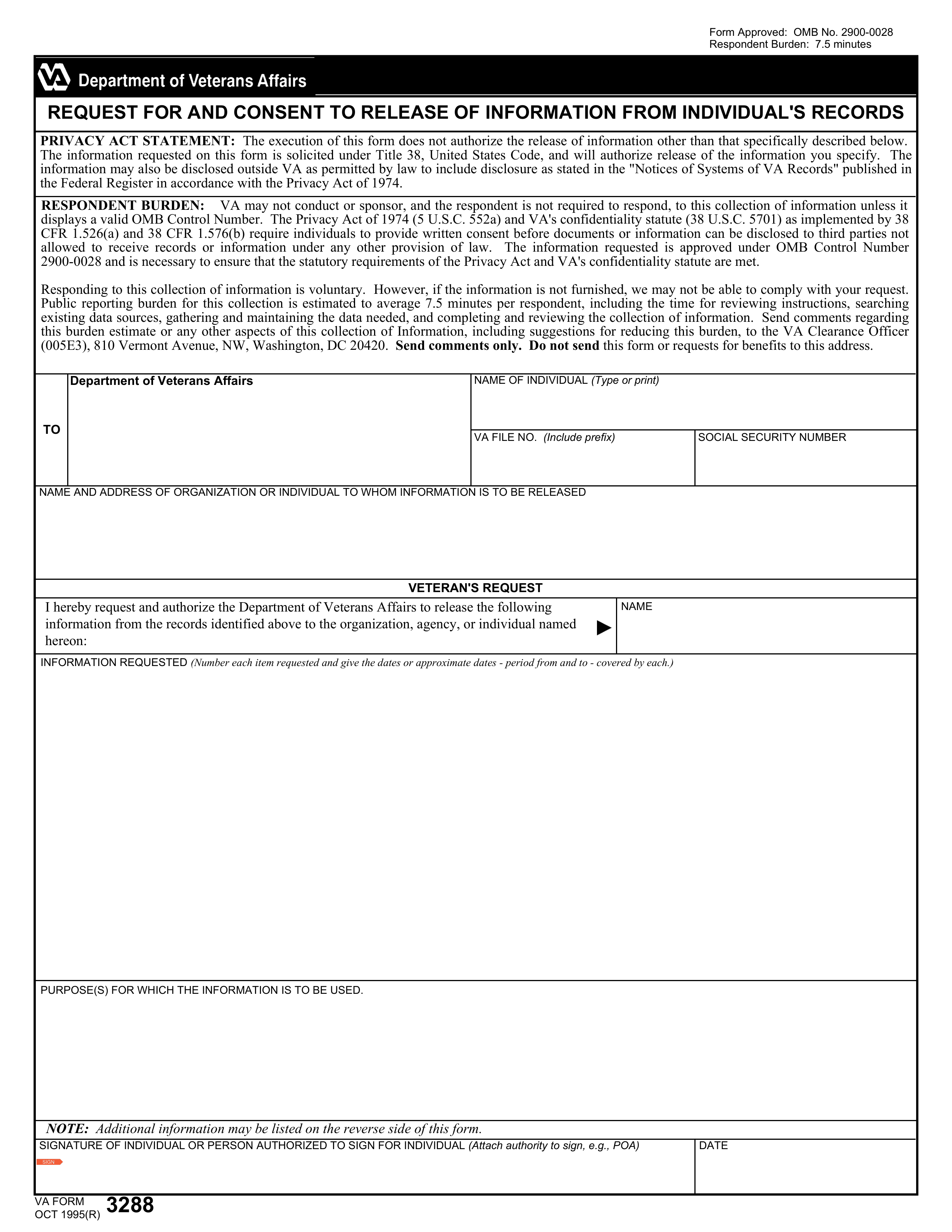 va-3288 form