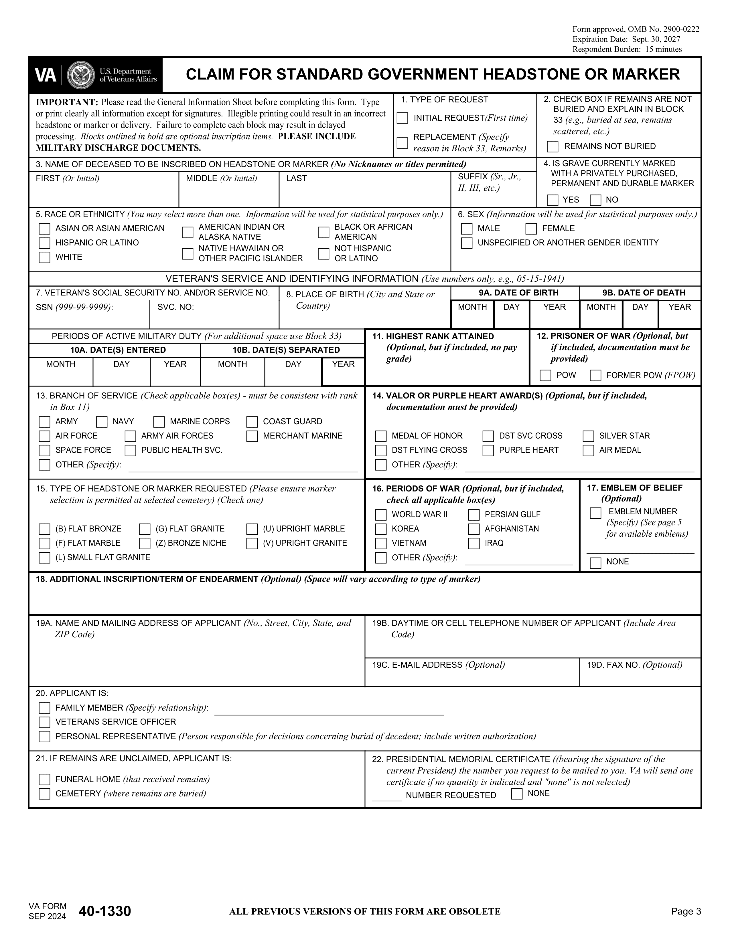 va-40-1330 form