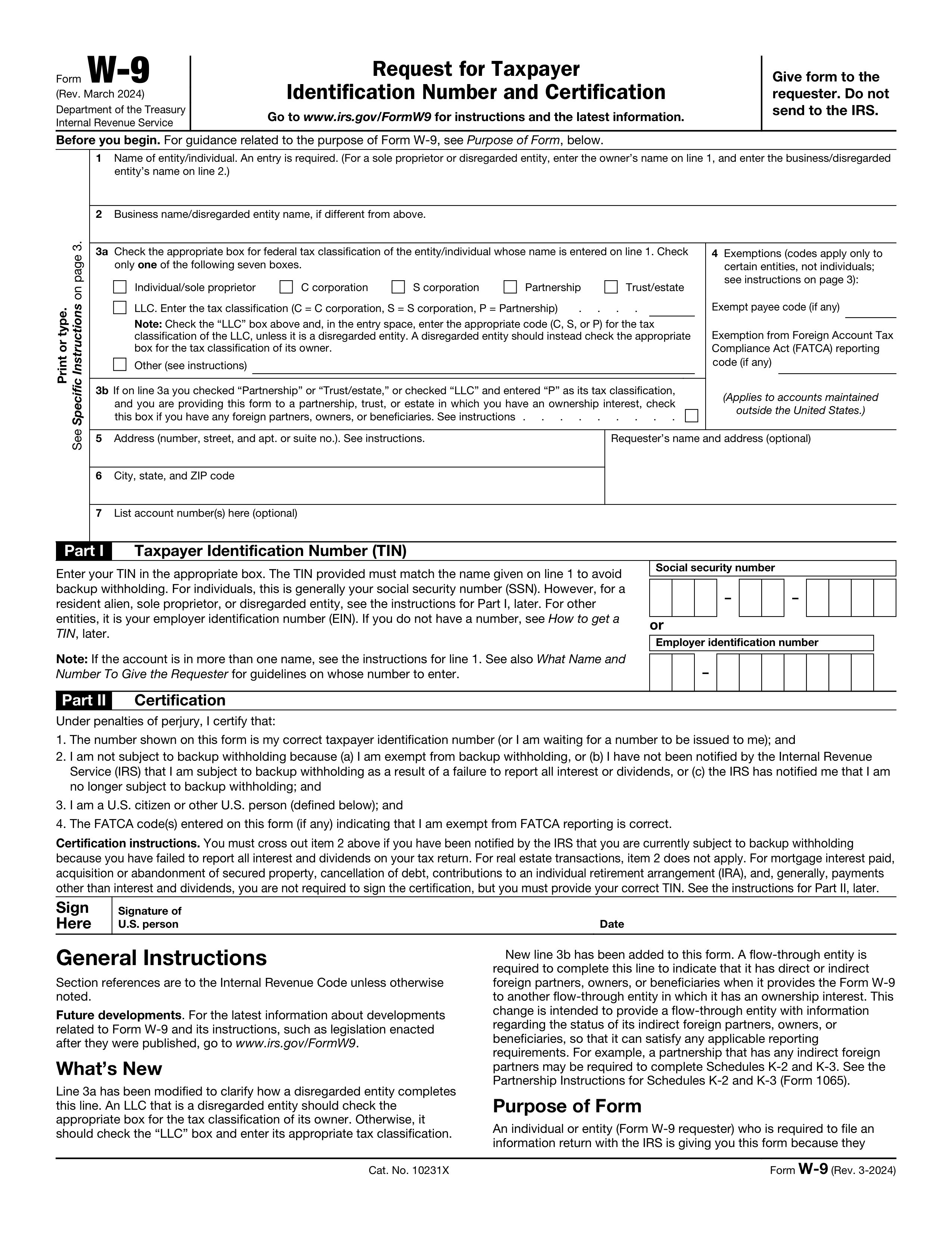 W-9 Form 2023-2024 - How to Fill Out and Download - PDF Guru